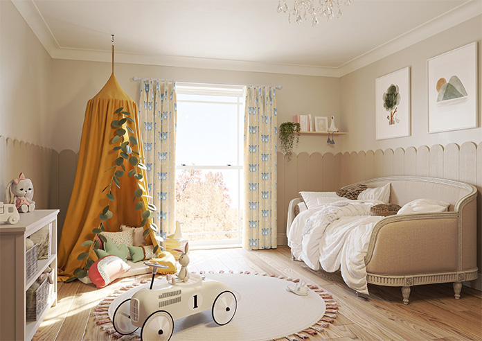 Teddy Trails, Cream - Made to Measure Curtains - Image 7